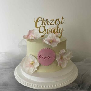Tort na Chrzest Kwiaty